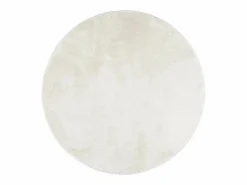 Alfombra OVIEDO de pelo corto color crema Ø 120 cm Blanco Best