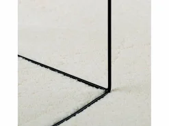 Alfombra OVIEDO de pelo corto color crema Ø 120 cm Blanco Best