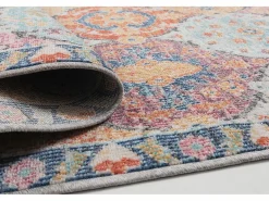 the carpet Alfombra De Exterior|Alfombra Palma Exterior Ornamento, Multi, 120 cm, redondo