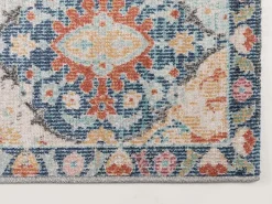 the carpet Alfombra De Exterior|Alfombra Palma Exterior Ornamento, Multi, 120 cm, redondo