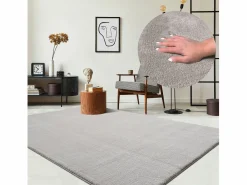 the carpet Alfombra De Salón|Alfombra pelo corto lavable antideslizante - arena - 200 x 280 cm - RELAX