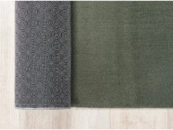 the carpet Alfombra pelo corto lavable antideslizante - Bosque - 200 cm Redondo - RELAX Verde Outlet