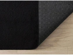 the carpet Alfombra pelo corto lavable antideslizante - - 80 x 150 cm - RELAX Negro Outlet