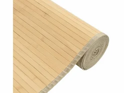 Alfombra De Cocina|Alfombra De Cocina|Alfombra rectangular de bambú natural claro 80x100 cm