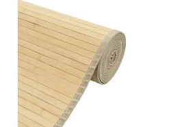 Alfombra rectangular de bambú natural claro 60x200 cm^ Clearance