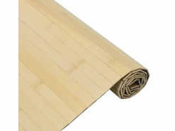 Alfombra De Cocina|Alfombra De Cocina|Alfombra rectangular de bambú natural claro 70x200 cm