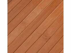 Alfombra rectangular marrón 70x500 cm bambú Marru00f3n Discount