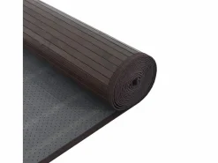 Alfombra rectangular marrón oscuro 100x200 cm bambú Marru00f3n Outlet