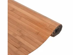 Alfombra rectangular natural de bambú 80x100 cm^ Outlet