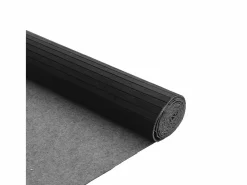 Alfombra rectangular negra de bambú 80x100 cm Negro New
