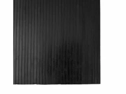 Alfombra rectangular negra de bambú 80x100 cm Negro New