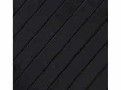 Alfombra rectangular negra de bambú 80x200 cm Negro Outlet