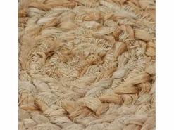 Clicnbuy Alfombra Redonda|Alfombra redonda 90 cm yute trenzado con diseño