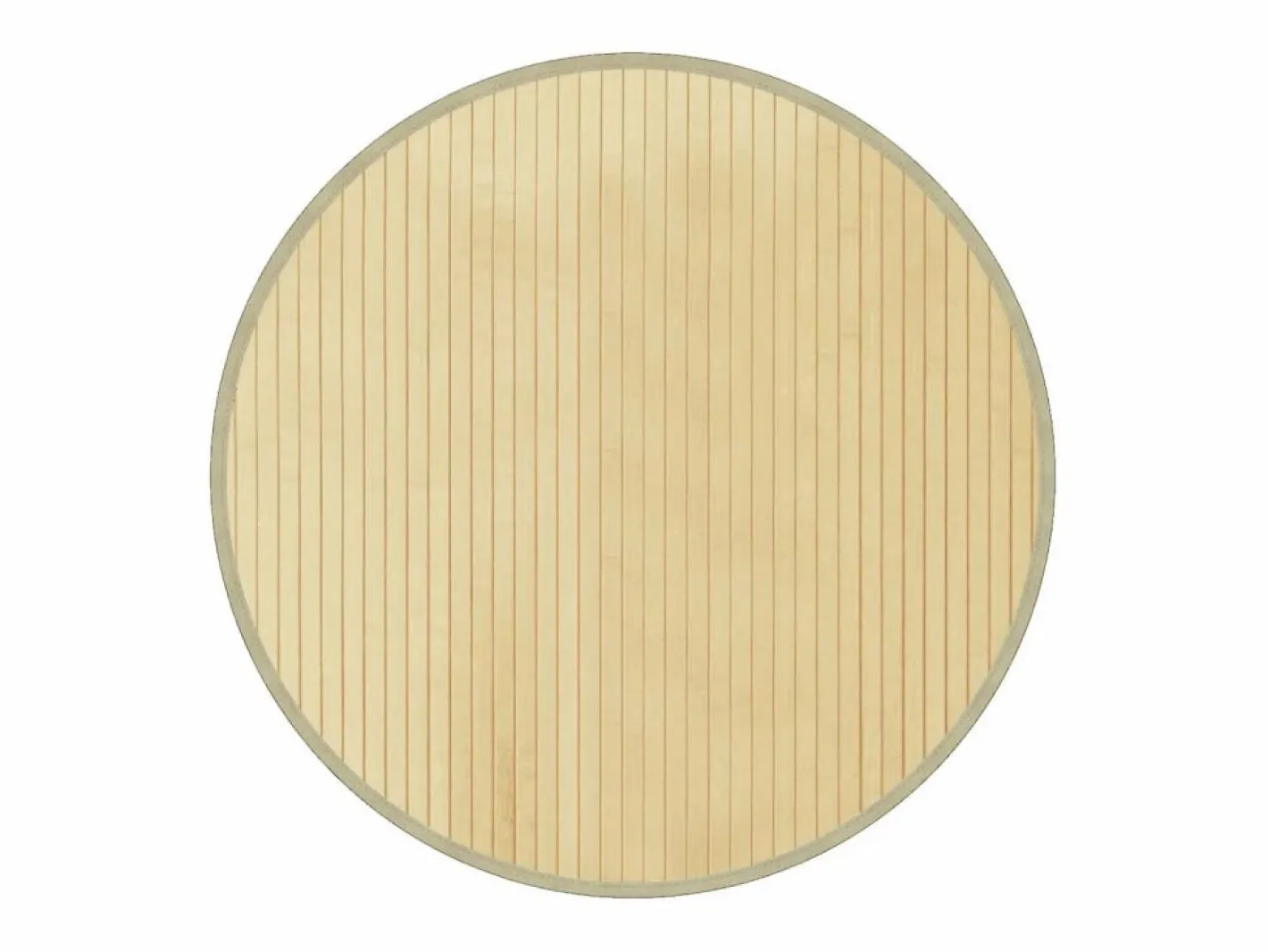 Clicnbuy Alfombra Redonda|Alfombra redonda bambú color natural claro 60 cm