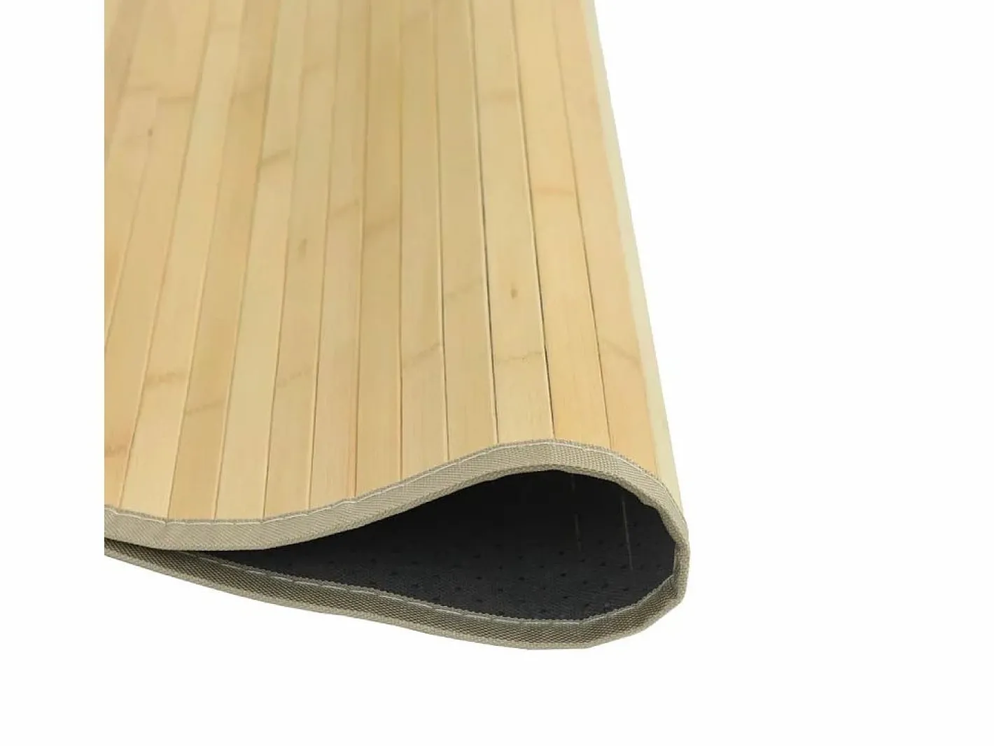 Clicnbuy Alfombra Redonda|Alfombra redonda bambú color natural claro 60 cm