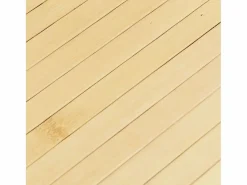 Clicnbuy Alfombra redonda bambú color natural claro 100 cm Beige