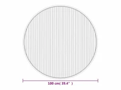 Clicnbuy Alfombra redonda bambú color natural claro 100 cm Beige