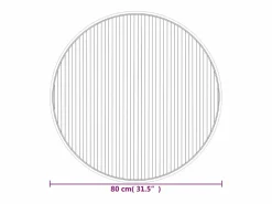 Alfombra redonda bambú color natural claro 80 cm^Clicnbuy Discount