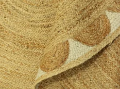 Alfombra redonda floral 100% yute - D. 150 cm - Natural - INDIRA^OZAIA