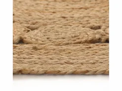 Alfombra redonda yute trenzado con diseño 150 cm^Clicnbuy New