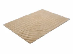 Vente-unique Alfombra shaggy de pelo largo en relieve, 160 x 230 cm, oscuro, MERISA Beige Outlet