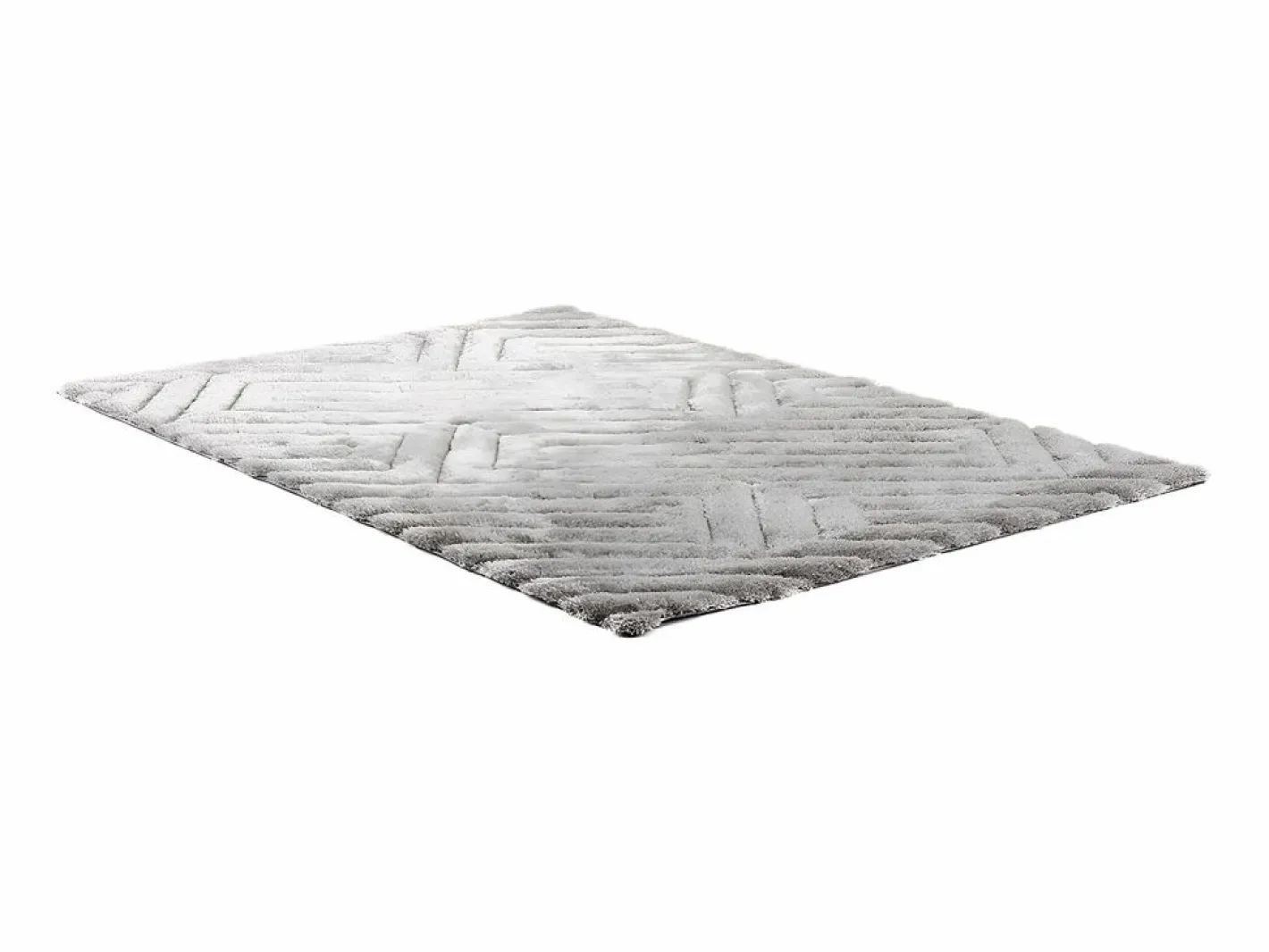 Alfombra shaggy efecto 3D MAZE poliéster bicolor 160x230cm^OZAIA Best