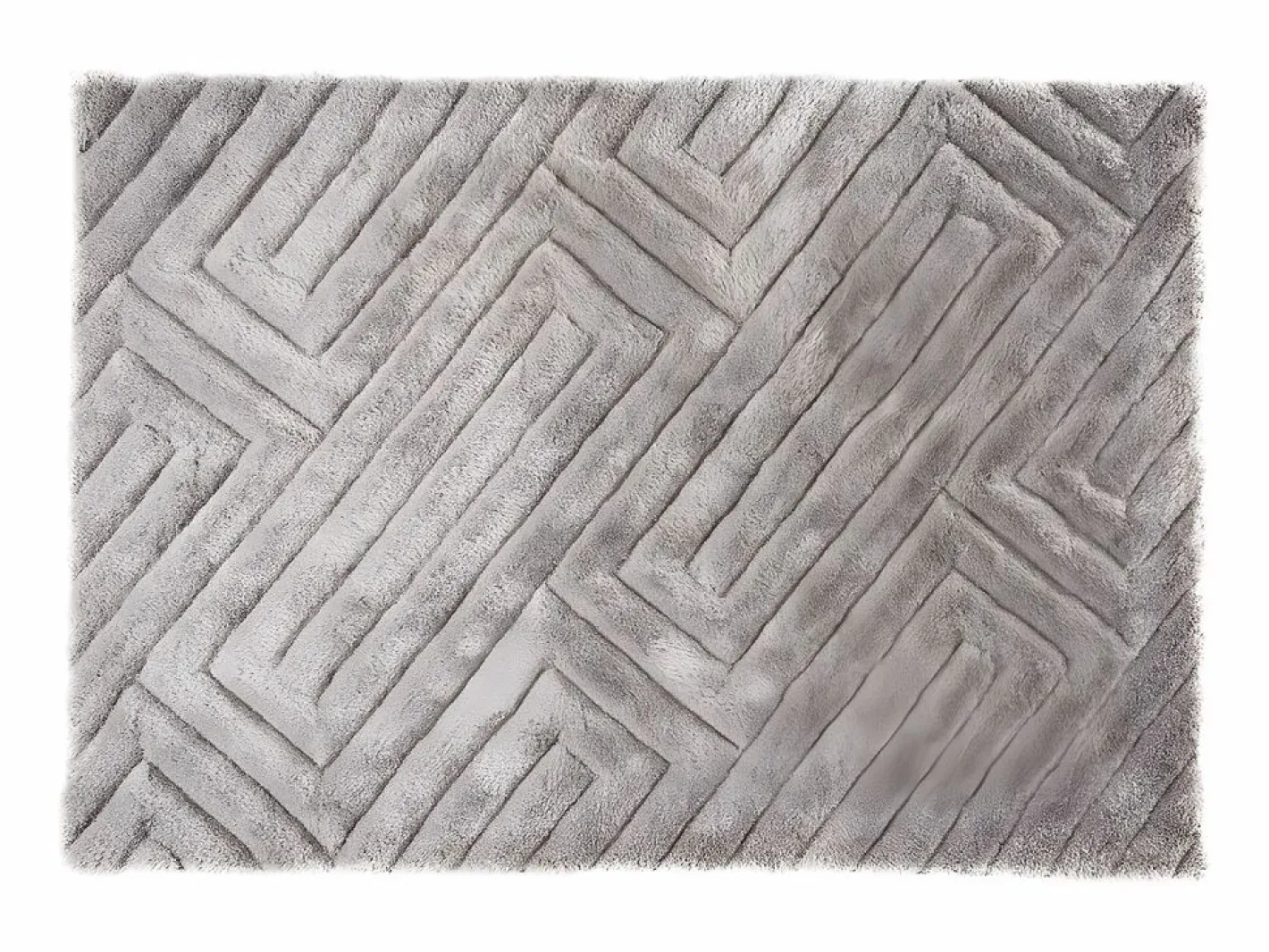 Alfombra shaggy efecto 3D MAZE poliéster bicolor 160x230cm^OZAIA Best