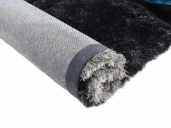 Alfombra shaggy turquesa y gris poliéster 120x170 cm PIETRA^OZAIA Discount