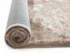 OZAIA Alfombra shaggy ultra suave de poliester color 200x290 cm DOLCE Topo Discount