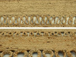 Alfombra trenzada de yute 100% - 200 x 290 cm - Natural - JARAVI^OZAIA