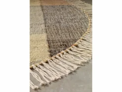 Alfombra yute lana y algodón 240 cm dia Multicolor