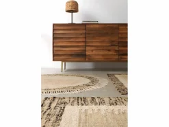 Alfombra yute lana y algodón 120 cm diam.^ New