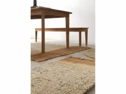 Alfombra yute y lana 180 cm diam. Marru00f3n New