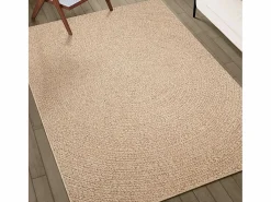 Clicnbuy Alfombra ZIZUR apariencia de yute interior y exterior 80x200 cm Marru00f3n Clearance