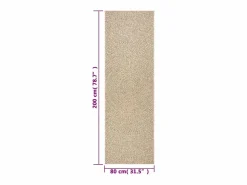 Clicnbuy Alfombra ZIZUR apariencia de yute interior y exterior 80x200 cm Marru00f3n Clearance