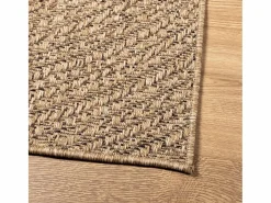Alfombra ZIZUR 160x230 cm efecto yute para interior y exterior Marru00f3n Hot