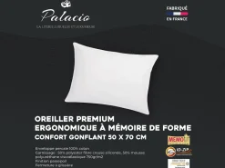 Palacio Almohada|Almohada con memoria de forma mémofill 50 x 70 cm. Percal 91 hilos/ cm² - 750 gr - - AUXENCE