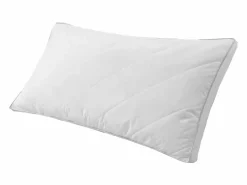 Almohada|Almohada de Plumas SucceBuy, Lote de 2, 91 x 50 cm, con Funda de Algodón, Relleno de Plumón de Ganso y Fibra Sintética, Buen Soporte, Confort Óptimo, Blanco