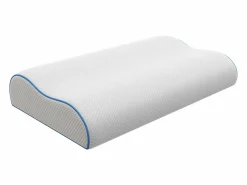 Vente-unique Almohada ergonómica firme de espuma viscoelástica 38 kg/m³. 40 x 60 - CORVICA Blanco Discount