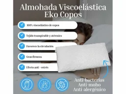 Almohada Viscoelástica Eko Copos 105 cm Blanco Hot