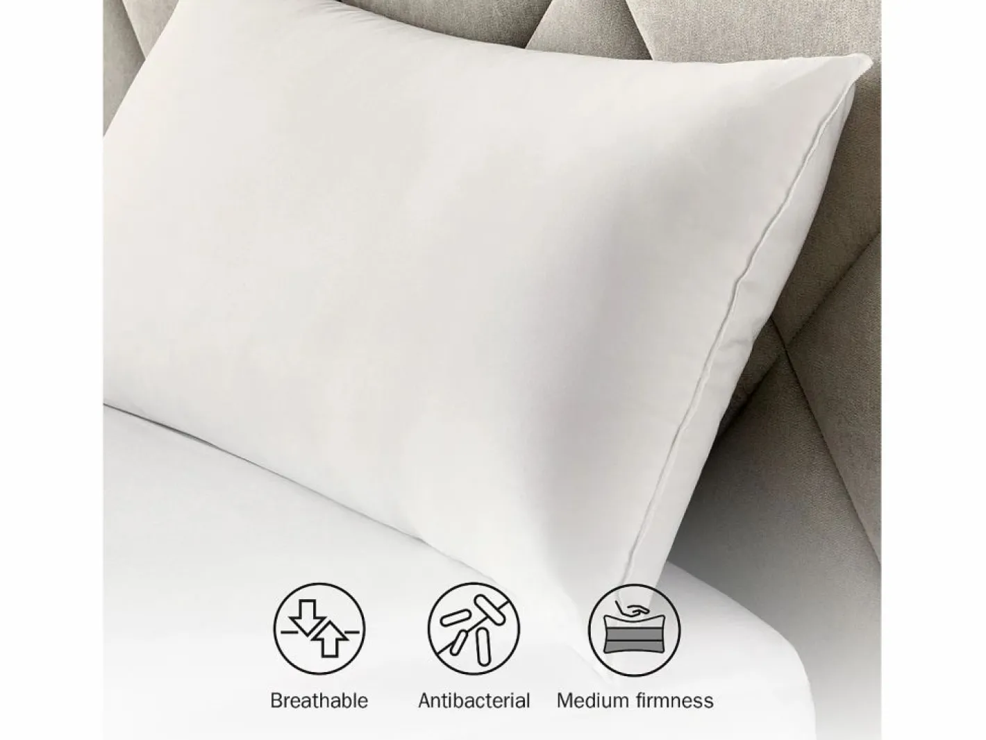 PIKOLIN Almohada|Almohada 40x75cm | HOME | Fibra | Tratamiento Antibacteriano