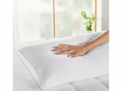 PIKOLIN Almohada 40x75cm | HOME | Fibra | Antialérgica | 100% Algodón Blanco New