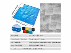 Almohadilla para Hormigón SucceBuy, Piel Texturizada de Poliuretano para Moldeado,61 x 61 cm, 7 Unidades Multicolor Online
