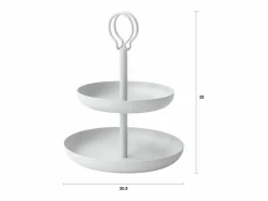 Materiales Y Utensilios De Cocina|Alzata de metal de mesa con 2 niveles Nik - oscuro