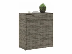 Annemarie Armario de almacenaje de jardín ratán PE 105x55x113 cm^Garden Furniture Discount