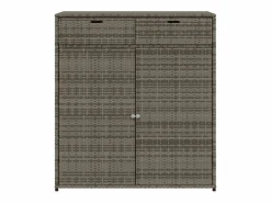 Annemarie Armario de almacenaje de jardín ratán PE 105x55x113 cm^Garden Furniture Discount