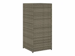 Garden Furniture Annemarie Armario de almacenaje de jardín ratán PE 55x55x111 cm Gris Clearance