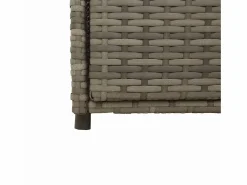 Garden Furniture Annemarie Armario de almacenaje de jardín ratán PE 55x55x111 cm Gris Clearance