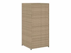 Annemarie Armario de almacenaje de jardín ratán PE 55x55x111 cm^Garden Furniture Outlet