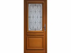 GD Menuiseries Puerta De Entrada|Anís Tamaño de la puerta 215 X 90 Empuje hacia la izquierda (Dimensiones de la tabla) sin manilla